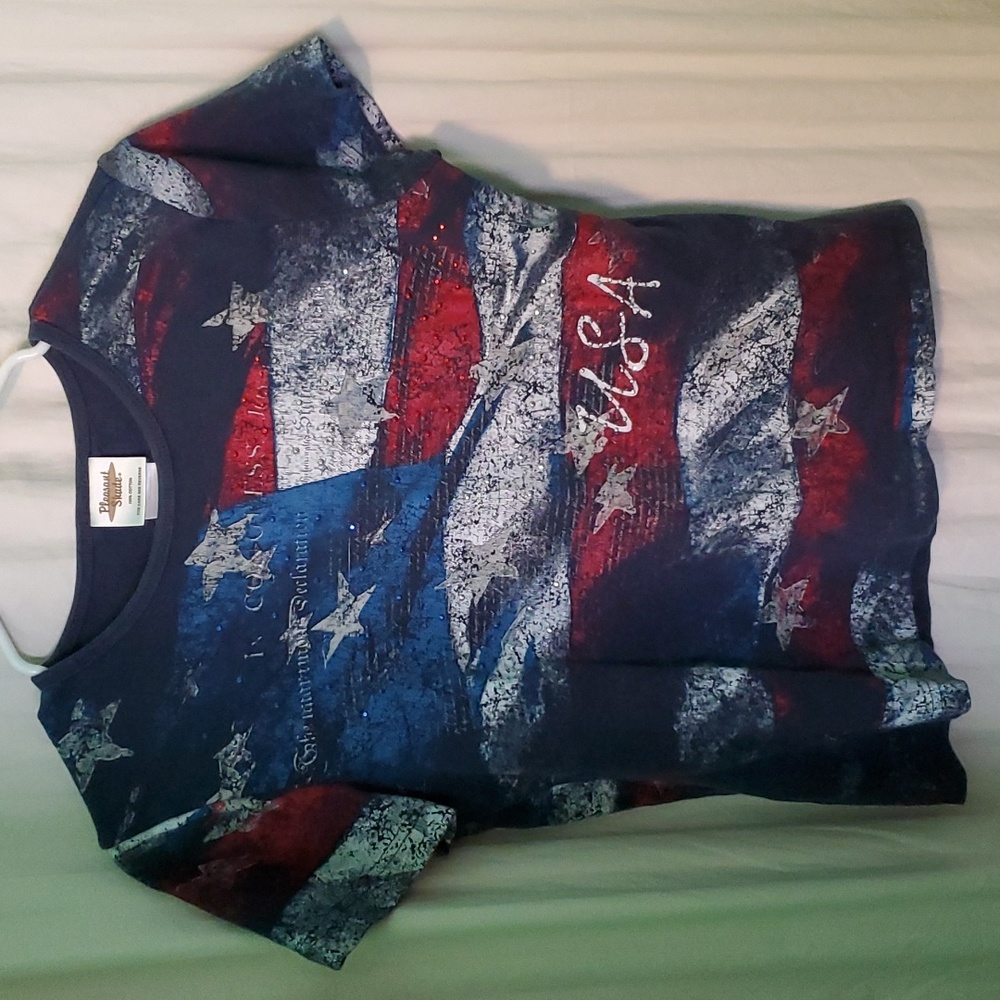 Vintage y2k Patriotic T Shirt